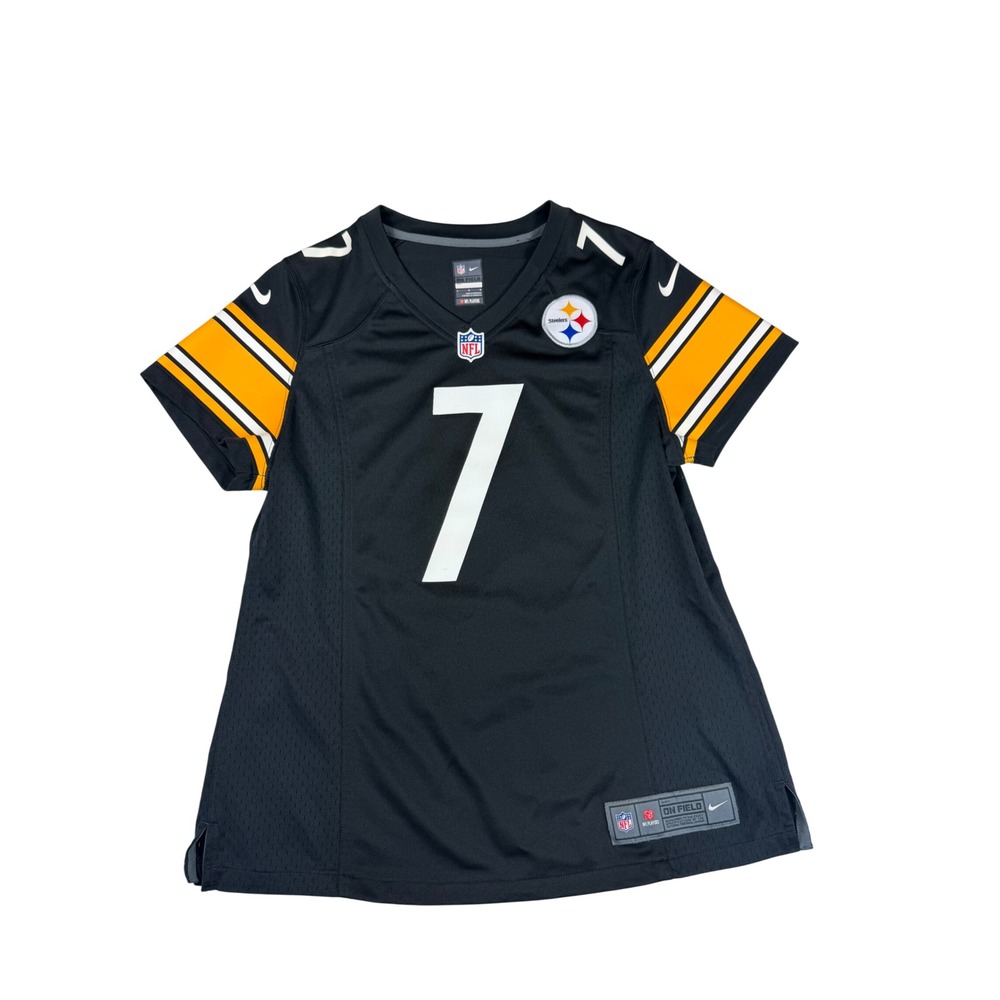 Nike NFL On Field Pittsburgh Steelers Ben Roethlisberger #7 Jersey Black Women L